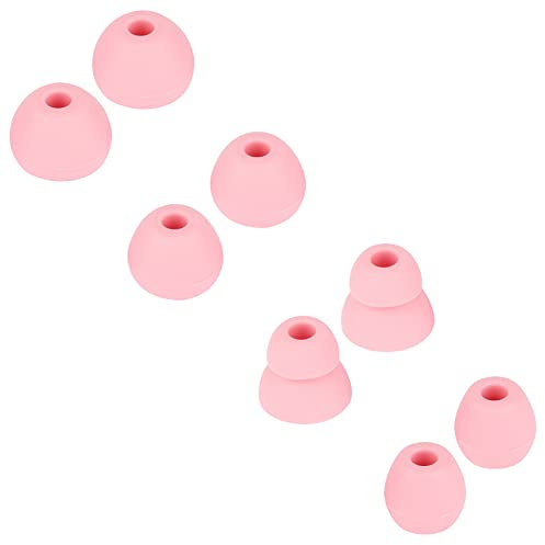 Replacement Earbuds Tips Silicone Earbud Tips Compatible with Powerbeats Pro Beats Wireless Earphone Headphones 4 Pairs(Pink)