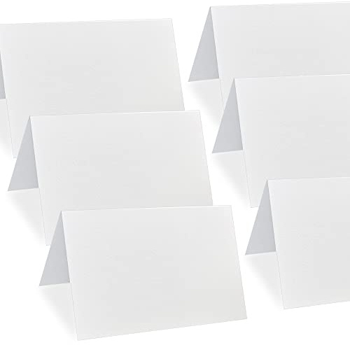 Evaster Place Cards White Blank Pack of 100. Premium Tent Name Place Cards for Table Setting Size 2.5x3.75 inches - Perfect for Weddings, Banquets Dinner Parties and any other Events