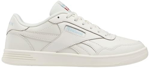 Reebok Women Court Advance Sneaker, Chalk/Blue Pearl/Vector Red, 3.5