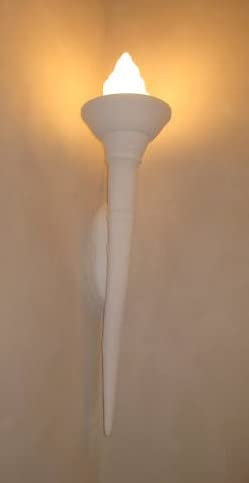 Kunibert Wandlampe Fackellampe Antike Stil Lampe Größe Höhe112cm Farbe: weiß