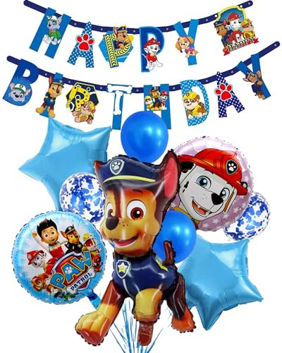 Birthday Party Decorations, 1 Happy Birthday Banner 8 Balloons Latex Foil Balloons Birthday Party Decoration Suppliesfor Boys Girls