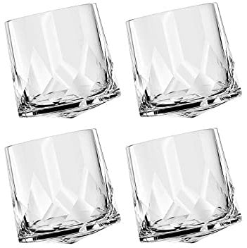 Glass Cups/Glass Tumblers 4 Pcs Drinking Glasses Set Whiskey Glasses, Whisky Tumbler,Scotch Whisky, Bourbon, Cocktails Household Water Glasses Barware Set Drinking Glasses ( Size : 270ml , Color : Bla