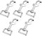 Mosquetón Giratorio 5 Pcs Gancho Clip de Perro, Metálicas Ganchos Giratorios, 360 °Gatillo Giratorio Ganchos para Correa de Perro Montañismo Llavero 75mm (Plata)