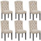 Yaheetech 6-er Set Küchenstuhl mit Flügelförmigen Rückenlehne, Polsterstuhl Esszimmerstuhl bis 140 kg Belastbar fürs Esszimmer/Küche/Wohnzimmer/Schlafzimmer, beige