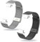 HAZARA 2 Stück Armband für Fitbit Inspire 3, Metall Mesh Gewebte Edelstahl Solo Loop Ersatzarmband, Magnetisch, Schockresistent, Kratzfest, Unisex, 20mm, Silber