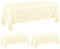 Pesonlook 2er-Pack beige Tischdecken für 1,80 m große rechteckige Tische, 153 x 260 cm, rechteckige Tischdecke aus Polyestergewebe, waschbare Tischdecke für Hochzeit, Empfang, Bankett, Party