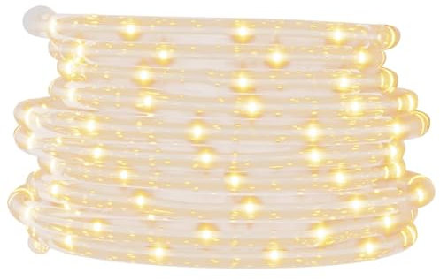 vidaXL Lichtschlauch 1200 LEDs Lichterschlauch Lichterkette LED-Streifen Außen Innen Party Deko Weihnachtsbeleuchtung Weihnachtsdeko Warmweiß 50m PVC