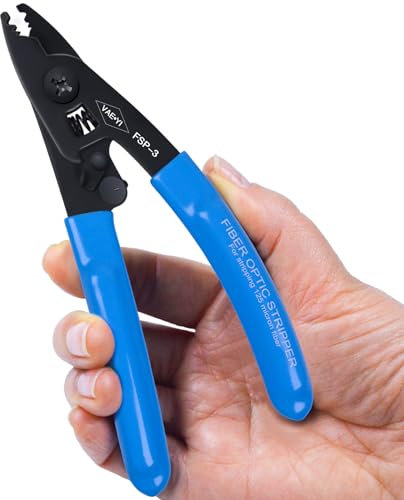 VAE·YI Fiber Stripper,HRC≥60,Cable Stripper,Klein Wire Stripper,Fiber Optic Tools,Fiber Splicing Tools,Fiber Stripping Tool,High-carbon steel with Bule Anti Slip Handle (FSP-3)
