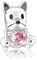Symretie Hund Bead Charms 925 Sterlingsilber für Armbänder und Halskette - Rosa Perlen Charms Tiere Hund Schmuck Geschenke für Frauen Mädchen