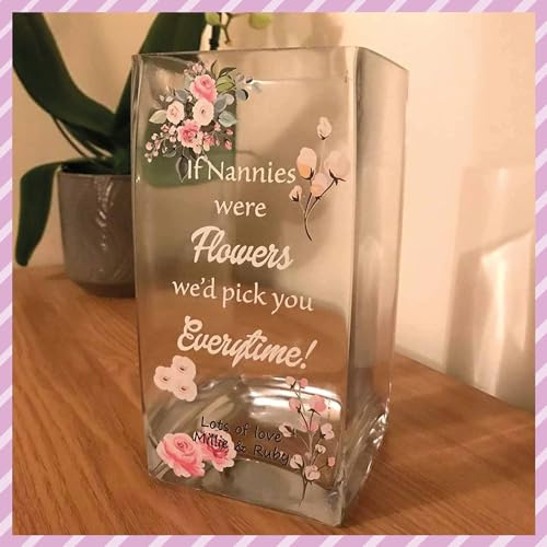 Personalised Vase | Personalised Nannies | Mummies | Mum | Auntie | Friend | Best Friend Vase