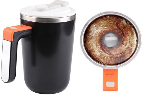 MYNVY self stirring mug smart mug 300Ml Electric Magnetic Automatic Stirring Coffee Cup with Lid, Suitable for Home Office(Color:2)