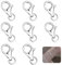 925 Sterling Silber Kettenverschlüsse, 8 Stück Verschlüsse für Armbänder, 8mm 9mm 11mm Ketten Verschlüsse mit Geschlossenen Biegeringen, Karabinerverschlüsse für Schmuckherstellung