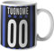 CHEMAGLIETTE! Tazza personalizzata Divertente Idea Regalo Mug Simpatica Con Stampa Nome e Numero Squadra del cuore Tifosi (NeroAzzurri)