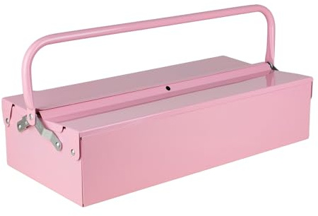 Metalplus Werkzeugkasten aus Stahl: 18 in. x 8.25 in. / Single Layer Toolbox (Hell-Pink)