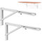 tow000ack 2x Schwerlast Klappkonsole Regalhalterungen Eisen Klappwinkel 90 Grad Regalträger Metall Regalhalter Wandmontage Regalwinkel für Tischplatten Wandtisch,mit Schrauben,Weiß (450mm)