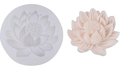 Moule en silicone 3D en forme de fleur de lotus - Moule à savon en forme de lotus - Moule en silicone - Moule en forme de fleur de lotus