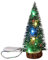 Hperu Mesa de árbol de Navidad Mini Árbol de Navidad con luz de Madera Artificial LED Batería Batería de Papel de Escritorio de Pino Blanco para fotografía de Oficina en casa, 15 cm