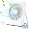 Hianjoo Mini Ventilador USB, Ventilador de Escritorio 3 Velocidades Angulo Ajustable Pequeño Ventilador Portátil para Hogar Dormitorio Oficina Coche (Solo Carga USB Sin Batería Interna), Blanco