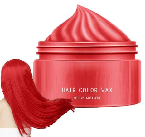 Haar-Styling-Wachs – Temporäres rotes Haarfärbewachs 45 g | Instant-Frisur-Creme-Farbstoff | Temporäres modellierendes Haarfärbewachs in natürlicher Farbe für Männer, Frauen und alle Altersgruppen