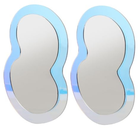 BUGUUYO 2stücke Magnetische Acrylspiegel Bruchsicherer Dekorativer Spiegel Für Kühlschrank Und Schließfach Irideszente Farben Für Einzigartigen Stil Platzsparend Und Vielseitig