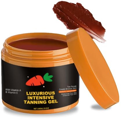 Carrot Intensive Tanning Gel, Accelerateur De Bronzage - Huile De Bronzage - Activateur De Bronzage - Obtenez Un Bronzage Naturel, Bronzant Rapide, Avec Cocohuile Et Vitamines A & E (1PC)