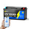Batterie 12V 100Ah LiFePO4 avec Bluetooth H190, BMS 100A amélioré, jusqu'à 15000 cycles, batterie au lithium 1280Wh, parfaite pour les camping-cars, caravanes, bateaux,Dimensions DIN H8 L5