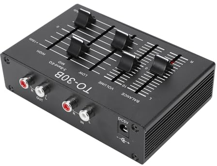 EQ Equalizer Stereo, Hohe Mittelgroße 3 -Band -Soundkanal -Bilanz -Lautstärkeregler Vorverstärker für Home -Audio