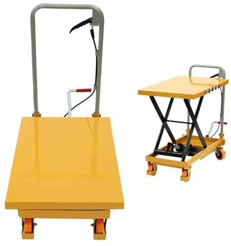 Elevatore Idraulico, Carrello Elevatore Manuale, Carrello a Piattaforma, Carrello Idraulico, Carrello per Tavolo Elevatore, per Uso in Magazzino,200kg