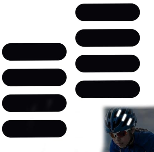 8 Stück Reflektierende Motorradhelm, Reflektor Nacht Sichtbarkeit Signalisierung Fahrrad Reflektor Aufkleber Helm Aufkleber Reflektierend Hohe Sichtbarkeit & Haftung für Roller Kinderwagen