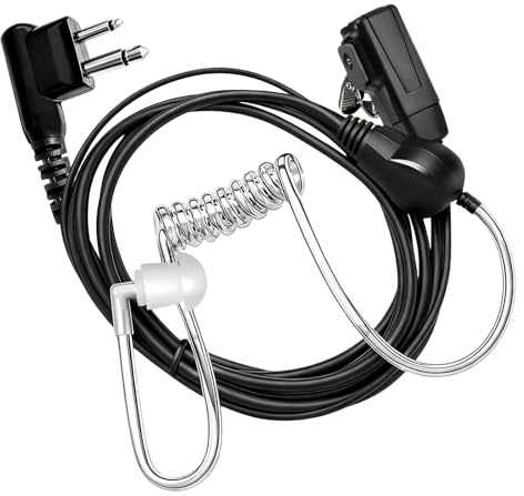 Radio Earpiece for Motorola CP040 DP1400 GP3688 EP450 GP88S Walkie Talkie | Security Walkie Talkie Earpiece for GP300 GP88 with mic, Headset with PPT, Transparent tube, Ear piece for Bodyguard, Police