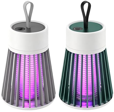 2PCS Insektenvernichter Elektrisch, Mozzguard Mosquito Zapper, Insektenfalle UV Lampe, Elektrische Lampe Fliegenfalle, Mückenlampe für den Innen- und Außenbereich