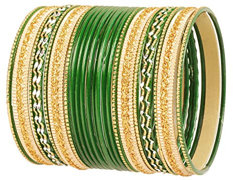 Touchstone 2 Dutzend Armreifsammlungslegierungsmetallstrukturierte Waldspezialarmreifarmbänder für Damen 2.62 Set 2 groß Waldgrün
