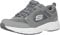 Skechers Oak Canyon, Sneaker Uomo, Gray Leather Pu Mesh White Trim, 41.5 EU