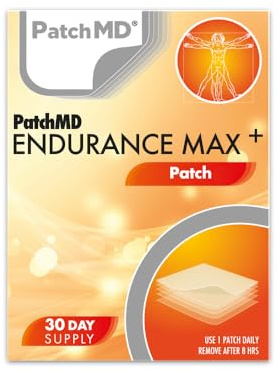 PatchMD Endurance Max Plus™ - 30 daily topical patches. 100% natural & vegan. Allergy & filler free. High absorption more bioavailable. Suitable for sensitive stomachs & bariatric.