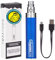 WOLFTEETH Genuine GS EGO II Prime 2200mAh Rechargeable Battery Bottom Micro USB Charge 510 Ego Charge, 510 E-Shisha E-Cigarette (0ml Nicotine Free/Blue 121506)