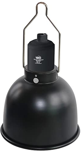 LUCKY HERP Aluminum 5.5inch Shallow Dome Reptile Light Fixture, Reptile Heat Lamp Fixture for UVB Bulb Basking Heat Bulb