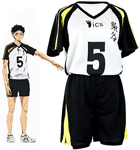 Luminous1128 Haikyuu Cosplay Uniformen Bokuto Koutarou & Akaashi Keiji Anime Volleyball Team Kostüm Uniforme Sportswear Halloween Party Cosplay Fukurodani Academy Nr. 4 und Nr. 5 Trikot