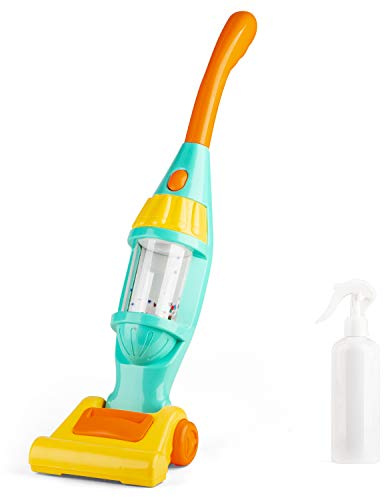 Toy Vacuum Cleaner for Kids, Electric Kids Play Vacuum with Lights, Realistic Sounds & Whirling Stars, Pretend Role-Play House Cleaning Vacuum Cleaner Toys Set for Children Girls Boys Toy