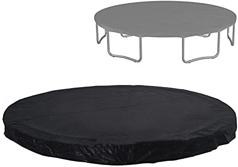 Ledph Bache Trampoline 244 cm, Housse Protection Trampoline PE Housse Pluie ImperméAble Protection, pour L'ExtéRieur Trampoline, Noir