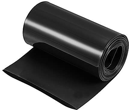 sourcing map PVC Schrumpfschlauch Rohr Ersatz 10ft 90 mm Flache Akkupack Schwarz