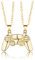 Tixiyu Collier magnétique assorti - Collier tendance avec pendentif en forme de manette de jeu - pour femme