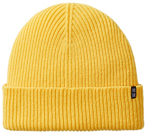 Enter the Complex® Merino Winter Mütze - Tao - 100% Merino Wolle, Beanie, Watch Cap, Strickmütze, Weich und Elastisch, Grobstrick, Damen und Herren, Gelb