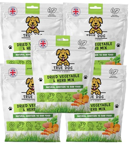 True Dog Dried Vegetable & Herb Mix for Dogs 5 x 700g | Raw Food - BARF Diet - Natural Veg Mix (3.5kg)
