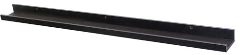 Wackadoo Bilderleiste Holz, bilderregale für die Wand, Bilderleiste schwarz, FSC Holz Wand Regal, schweberegal (Schwarz, 110)