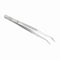 Lacor - 62865 - Pinzas de Cocina de Precisión para Emplatar Acodada, Acero Inoxidable 18/10, Mango Rayado Fino, Máxima Calidad, Longitud 15,5 cm