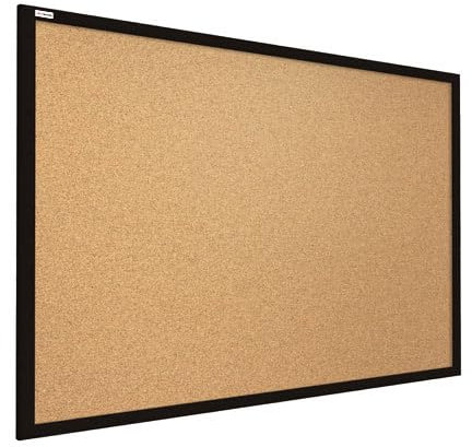 ALLboards Pinnwand mit Schwarzem Holz Rahmen 100x80cm Korktafel Korkwand Pinnwand Kork