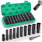 11 Pezzi Set Chiavi a Bussola 1/2, Set Bussole per Avvitatore ad Impulsi, 10-24 mm Bussole Lunghe e 2 Adattatori per Bussola, para Riparazioni Auto Cambio Gomme