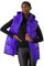 Roman Originals Quilted Gilet with Hood for Women UK Ladies Sleeveless Coat Hooded Jacket Padded Bodywarmer Winter Lightweight Warm Autumn Funnel Neck Longline Soft Bubbly - Purple - Size 10