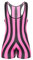 Doomiva Herren Body Einteiler Overall Ärmellos Tank Top Sportbody Männer Streifen Gymnastikanzug Sport Workout Bodysuit Sportwear X Hell Rosa 3XL