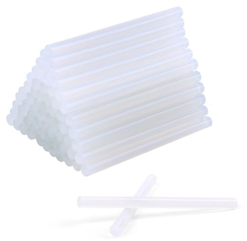 VFANDV 60 Pezzi Colla a Caldo, 7mm x 100mm Stick Colla a Caldo Trasparente per Fai da Te & Riparazione & Artigianato